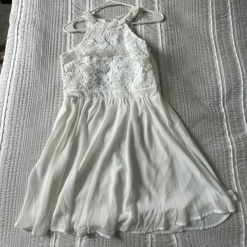 Lulus white skater dress, nwot